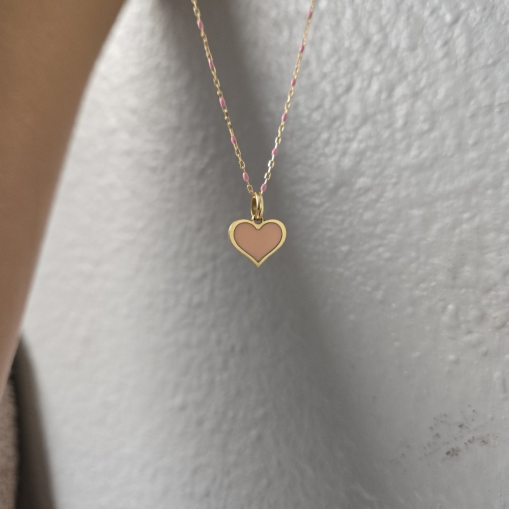 Gold Heart Pendant Necklace